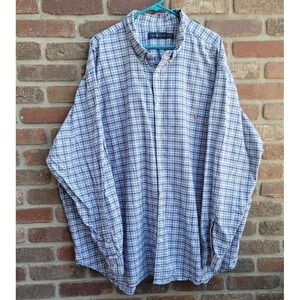 Polo Ralph Lauren Long Sleeve‎ Button Shirt Men's 4XB Big Blue Red Green Plaid